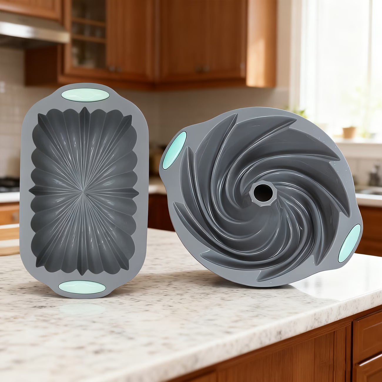 2 or 3pcs High-Fashion Viral Cake Mold Set | 3D Patterned Heat-Resistant Silicone Handles, Dual-Use for Steaming and Baking, Perfect for Puddings, Jellies, and Cakes, Compatible with Ovens/Steamers/Refrigerators