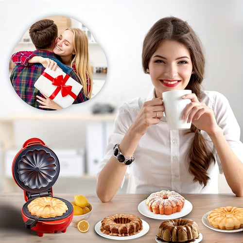 2026 New Home Mini Baking Machine, Cake Maker, Multi-Function Cake Maker, Breakfast Cooker Even Baking Surface, Fast Heating, Safe Non-stick Inner Pot Cook Breakfast, Cakes, Bread Essential for Every Household, Perfect New Year Gift